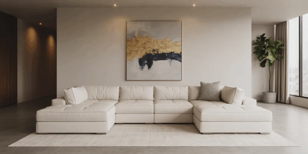 Minimalist living room by Rachel Buscall Designs
